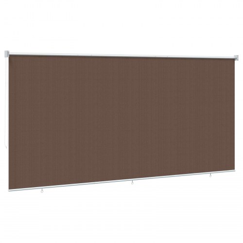 Udendørs rulleskærm med 90% UV-blok gråbrun 240 x 140 cm HDPE