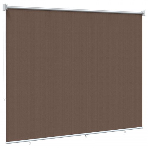 Udendørs rulleskærm med 90% UV-beskyttelse gråbrun 220 x 140 cm HDPE