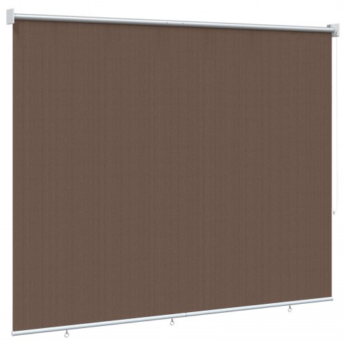 Udendørs rulleskærm med 90% UV-beskyttelse gråbrun 220 x 140 cm HDPE