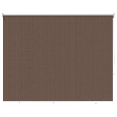 Udendørs rulleskærm gråbrun 160 x 140 cm HDPE med 90% UV-blok