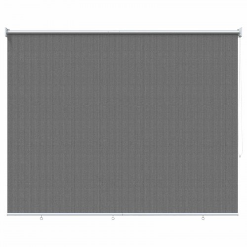 Udendørs rulleskærm lysegrå 220 x 140 cm HDPE med 90% UV-blok