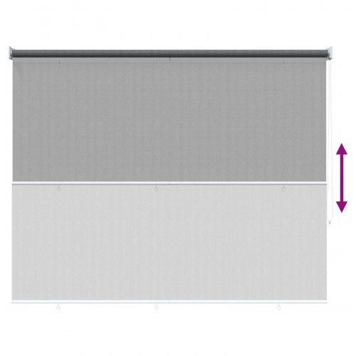 Udendørs rulleskærm lysegrå 220 x 140 cm HDPE med 90% UV-blok
