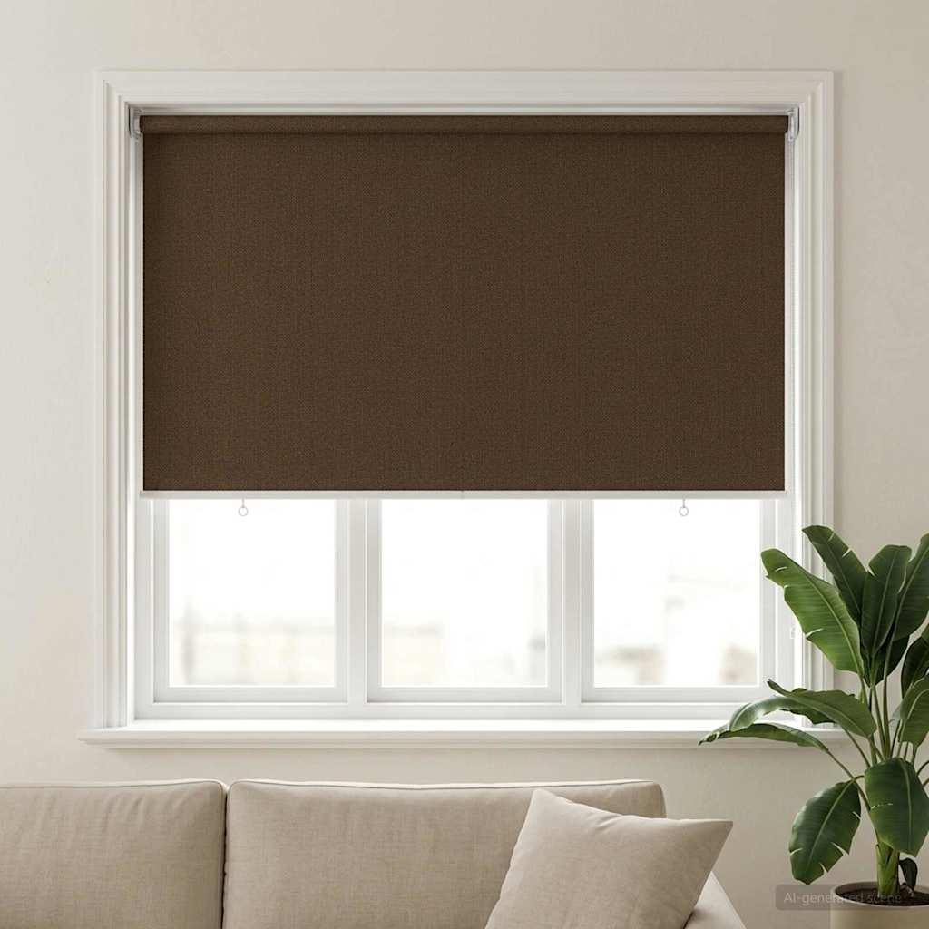 Udendørs rulleskærm brun 140 x 140 cm HDPE med 90% UV-blok billede