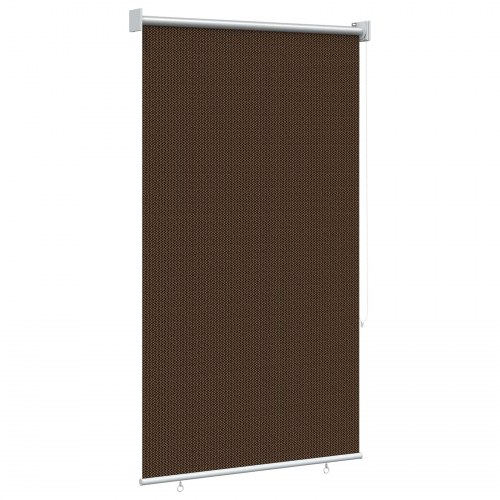 Udendørs rulleskærm brun 80 x 140 cm HDPE med 90% UV-blok