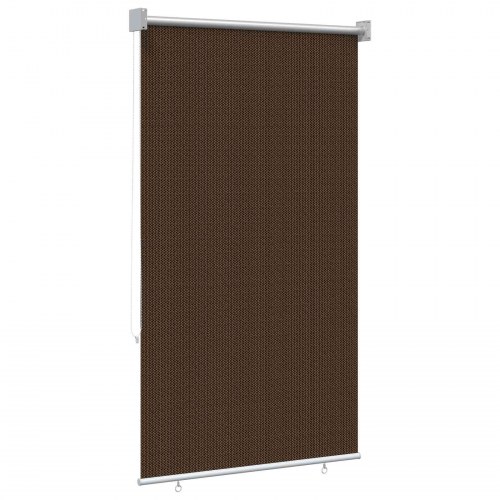 Udendørs rulleskærm brun 80 x 140 cm HDPE med 90% UV-blok