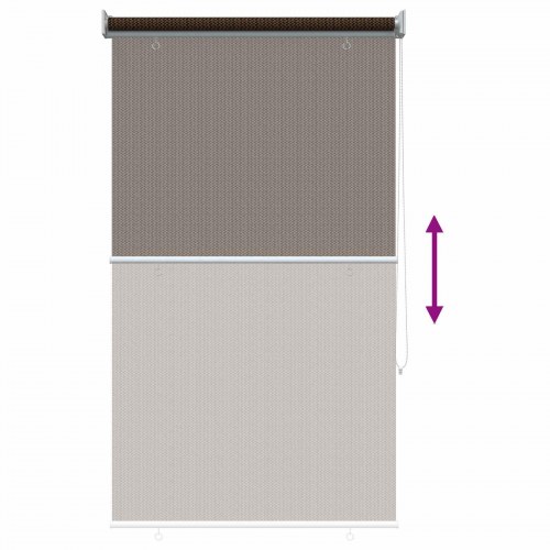 Udendørs rulleskærm brun 80 x 140 cm HDPE med 90% UV-blok