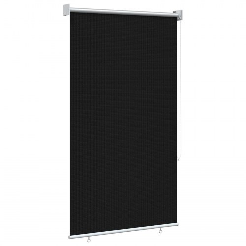 Udendørs rullegardin i HDPE sort 80 x 140 cm med 90 % UV-blokering