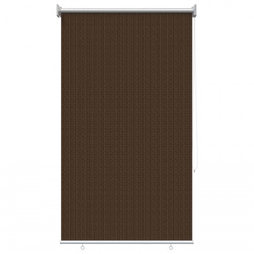 Udendørs rulleskærm brun 60 x 140 cm HDPE med 90 % UV-blok