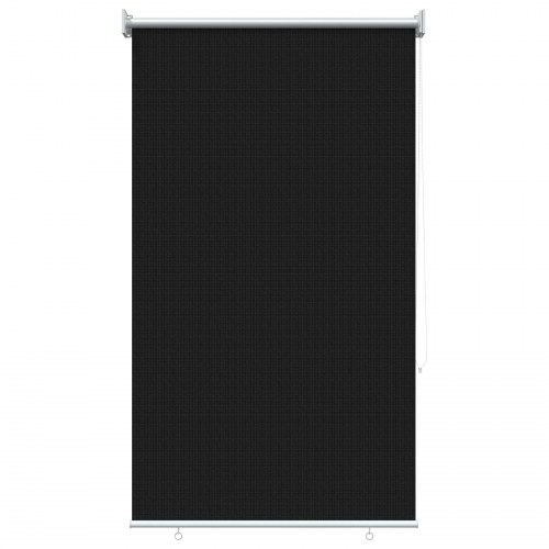 Udendørs rulleskærm sort 80 x 230 cm i HDPE med 90 % UV-blokering
