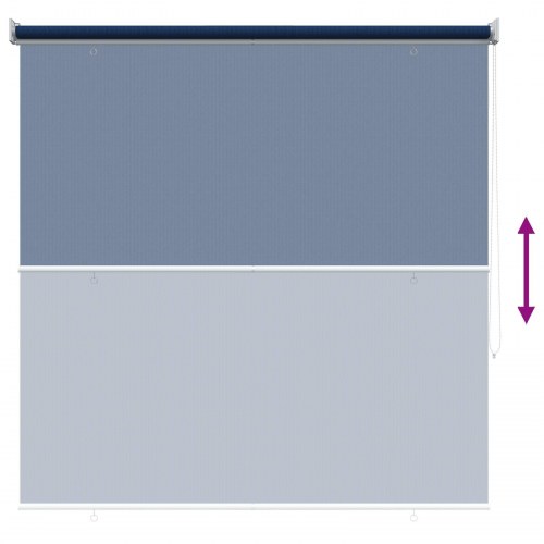 Udendørs rulleskærm med 90% UV-blokering blå 140 x 140 cm HDPE