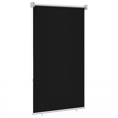 Udendørs rulleskærm sort 80 x 230 cm i HDPE med 90 % UV-blokering