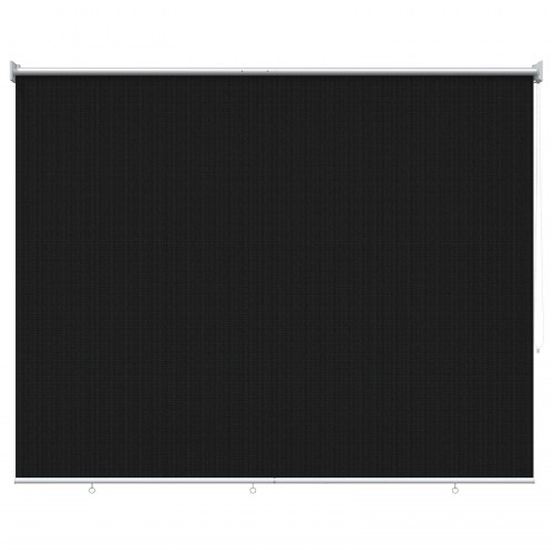 Udendørs rulleskærm sort 200 x 140 cm HDPE med 90% UV-blok