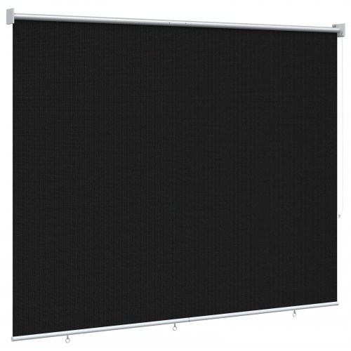 Udendørs rulleskærm sort 200 x 140 cm HDPE med 90% UV-blok