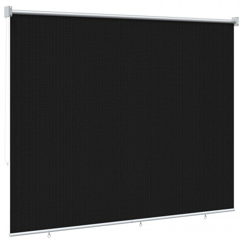Udendørs rulleskærm sort 200 x 140 cm HDPE med 90% UV-blok