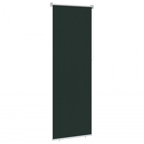 Udendørs rulleskærm 90% UV-blok mørkegrøn 80 x 230 cm HDPE