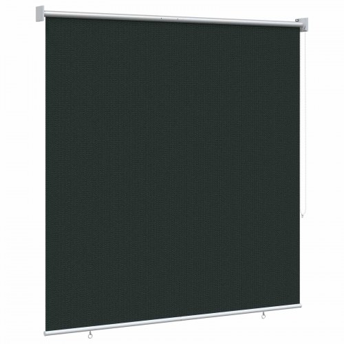 Udendørs rulleskærm mørkegrøn 160 x 140 cm HDPE med 90% UV-blok
