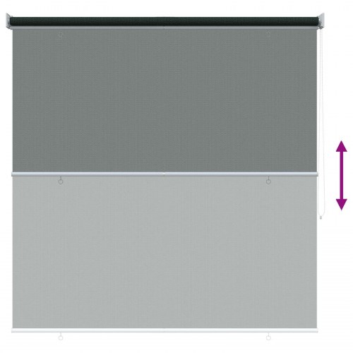 Udendørs rulleskærm mørkegrøn 160 x 140 cm HDPE med 90% UV-blok