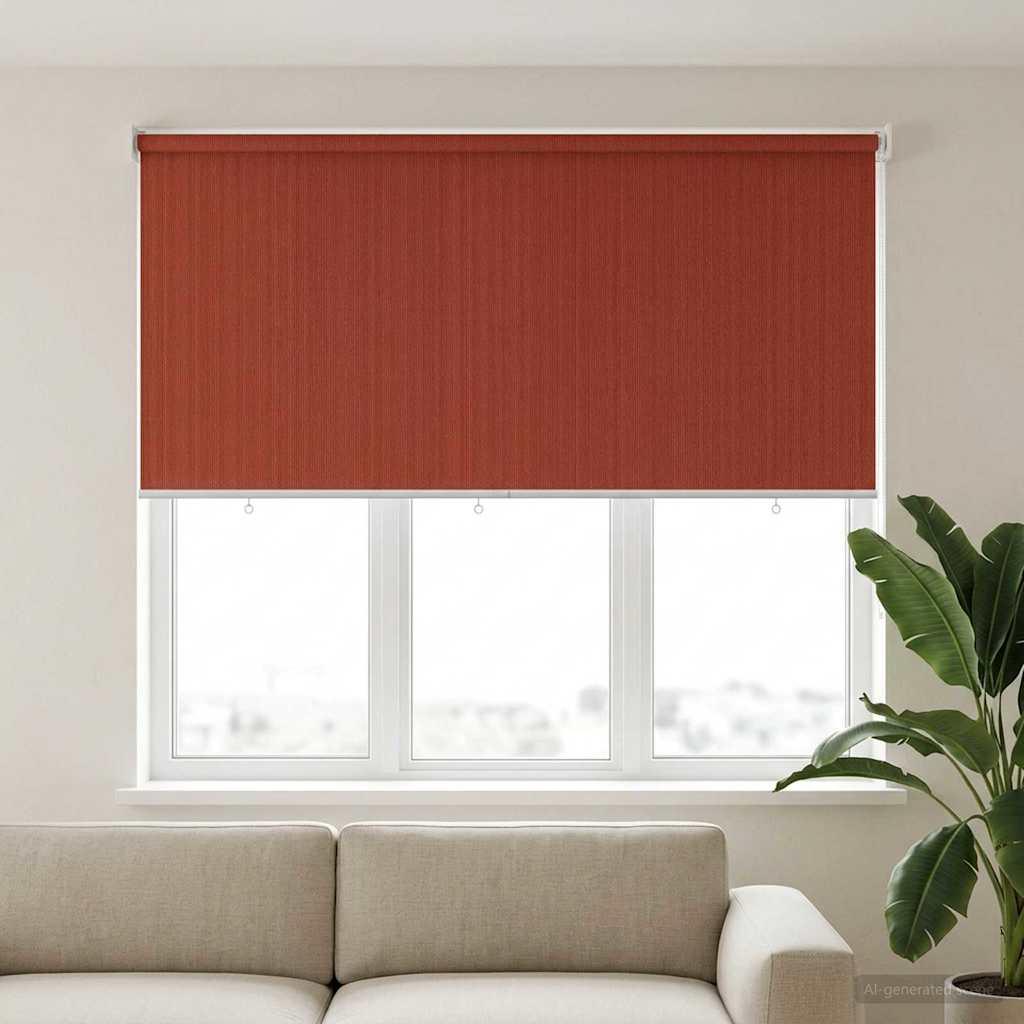 Udendørs rulleskærm med 90% UV-blokering i HDPE - terracotta 180 x 140 cm billede