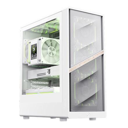 GameMax AERIS 330 MW M-ATX PC-kabinet - hvid billede