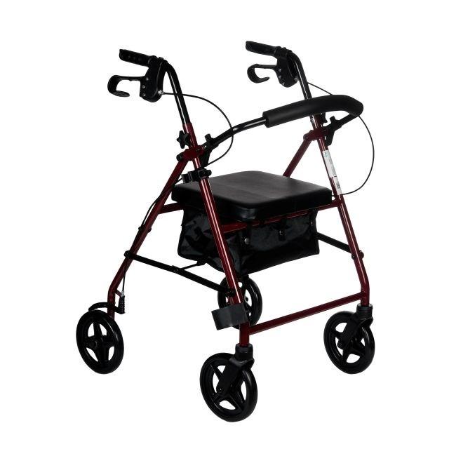 REHA FUND RF-610/C rollator med 4 hjul - rød/sort billede