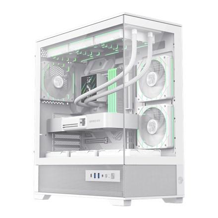 GameMax Vista 2 AW ATX kabinet - hvid