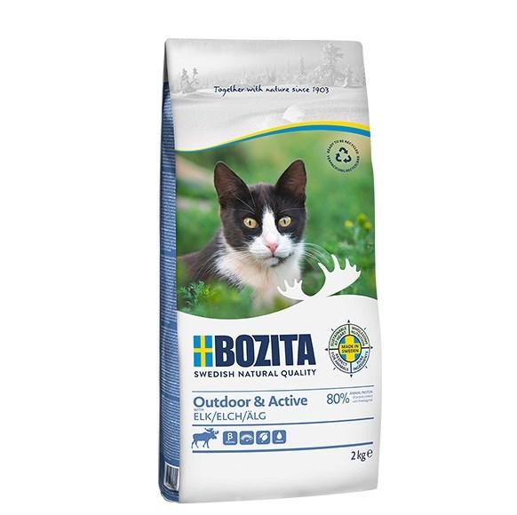 Bozita Outdoor & Active med elg tørfoder til kat 2 kg