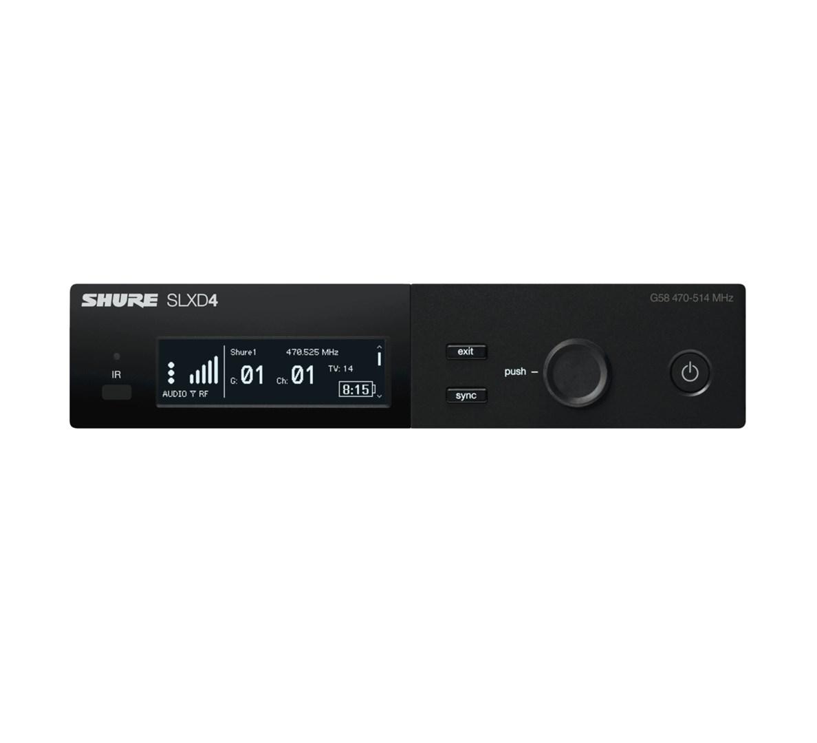 Shure SLXD4E-G59 trådløs mikrofonmodtager til bord