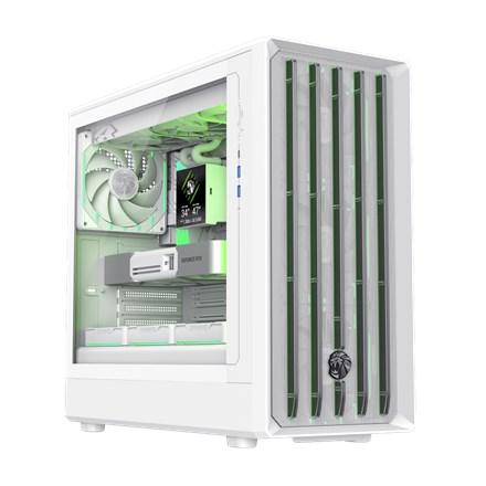 GameMax CLAW 460 WH ATX kabinet - hvidt PC kabinet
