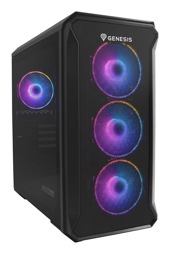GENESIS Irid 503 ARGB Micro Tower PC-kabinet - sort, transparent