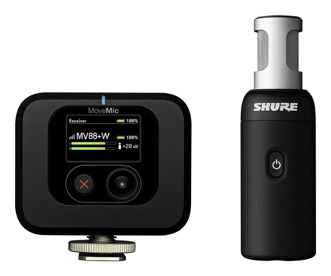 Shure MV88+W-KIT-Z6 trådløs stereo interviewmikrofon med kameramodtager