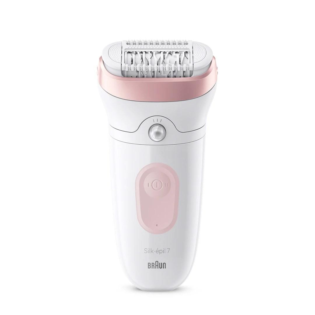 Braun Silk-épil 7 7-000 epilator og barbermaskine - pink/hvid billede