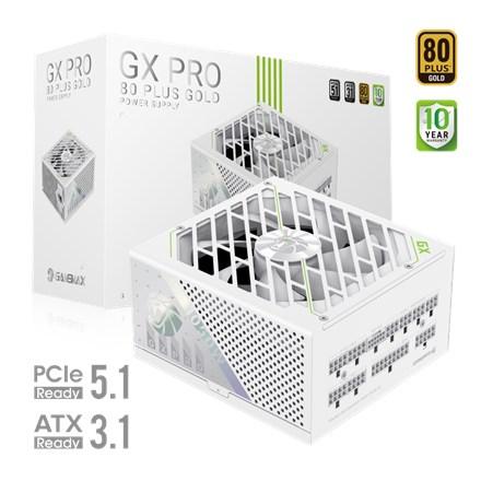 GameMax GX PRO 1050G WH strømforsyning 1050 W 80 Plus Gold hvid fuldt modulær billede