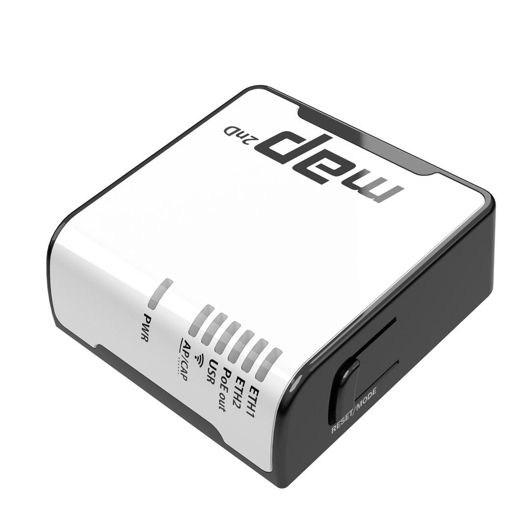 MikroTik mAP 2nD router med PoE - sort/hvid