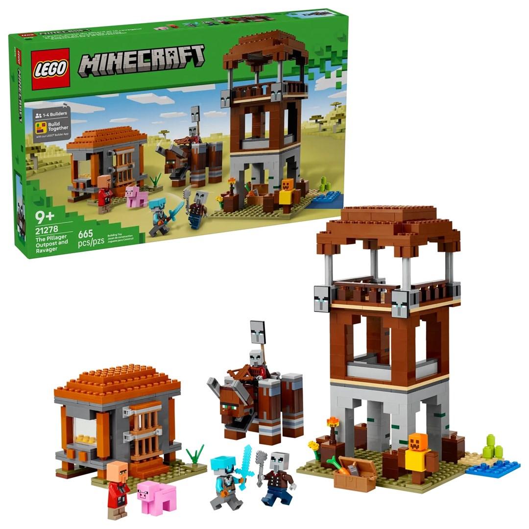 LEGO Minecraft 21278 Plyndringsforpost og Ravager byggesæt