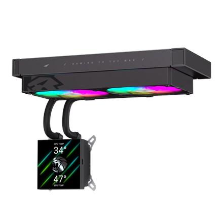 GameMax GLACIER 240 LCD CPU-vandkøler - sort billede