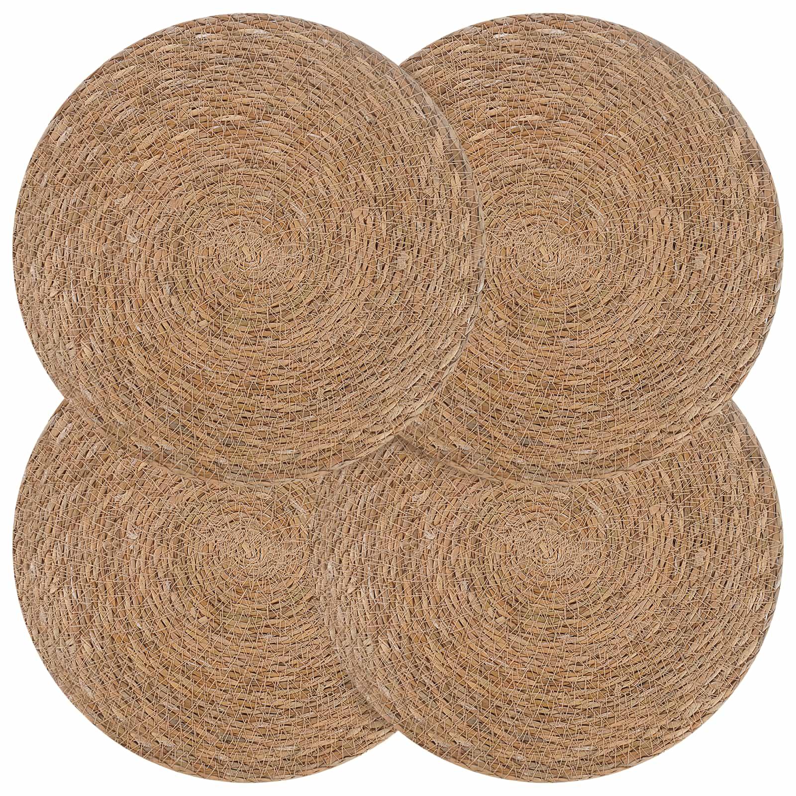 Søgræs bordskånere 4 stk naturfarvet Ø 30 cm billede