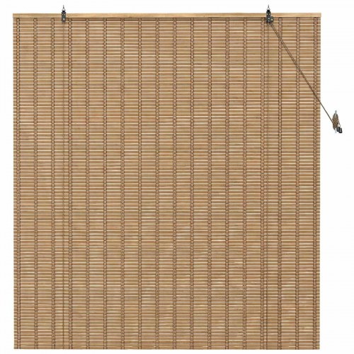 Rullegardin i bambus 160 x 160 cm - naturlig og brun