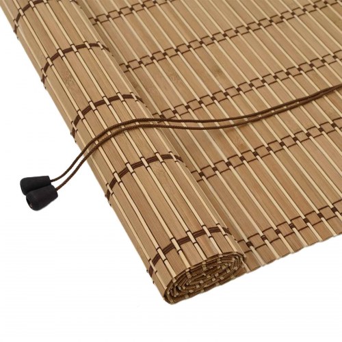 Rullegardin i bambus naturlig/brun 130 x 160 cm