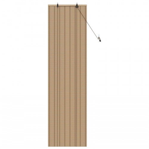 Rullegardin i bambus naturlig og brun 70 x 220 cm