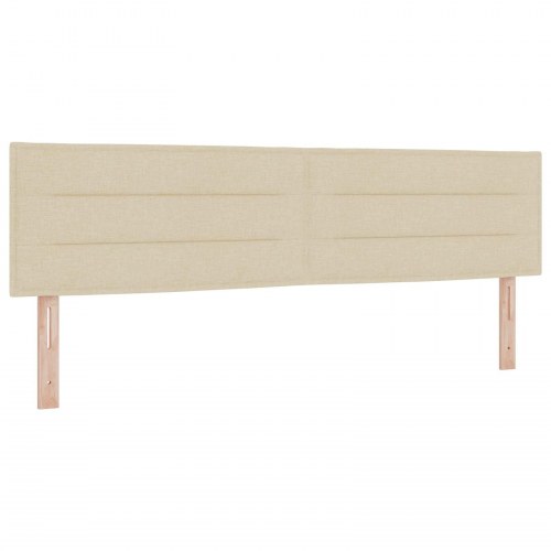 Ottoman seng med opbevaring og madras 180 x 200 cm - cremefarvet stof