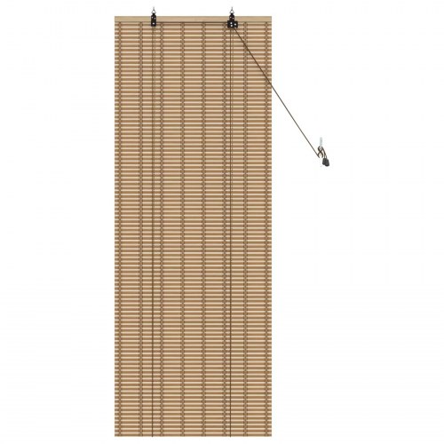 Rullegardin i bambus 40 x 160 cm - naturlig og brun