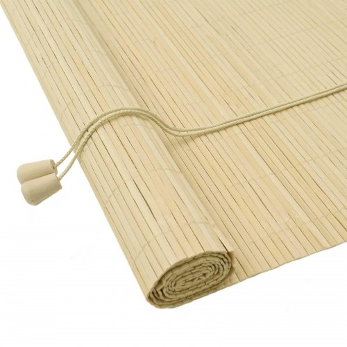Rullegardin i bambus naturfarvet 160 x 160 cm