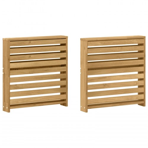 Armlænsmodul til sofa 2 stk hvid 58,5 x 10 x 61 cm massivt akacietræ