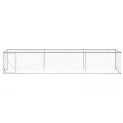 Hønsegård i galvaniseret stål 500 x 100 x 100 cm - sølv