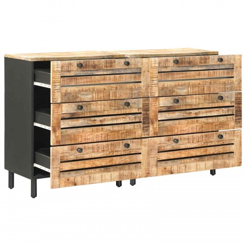 Opbevaringsskabe 2 stk. i massivt mangotræ 120 x 33 x 75 cm