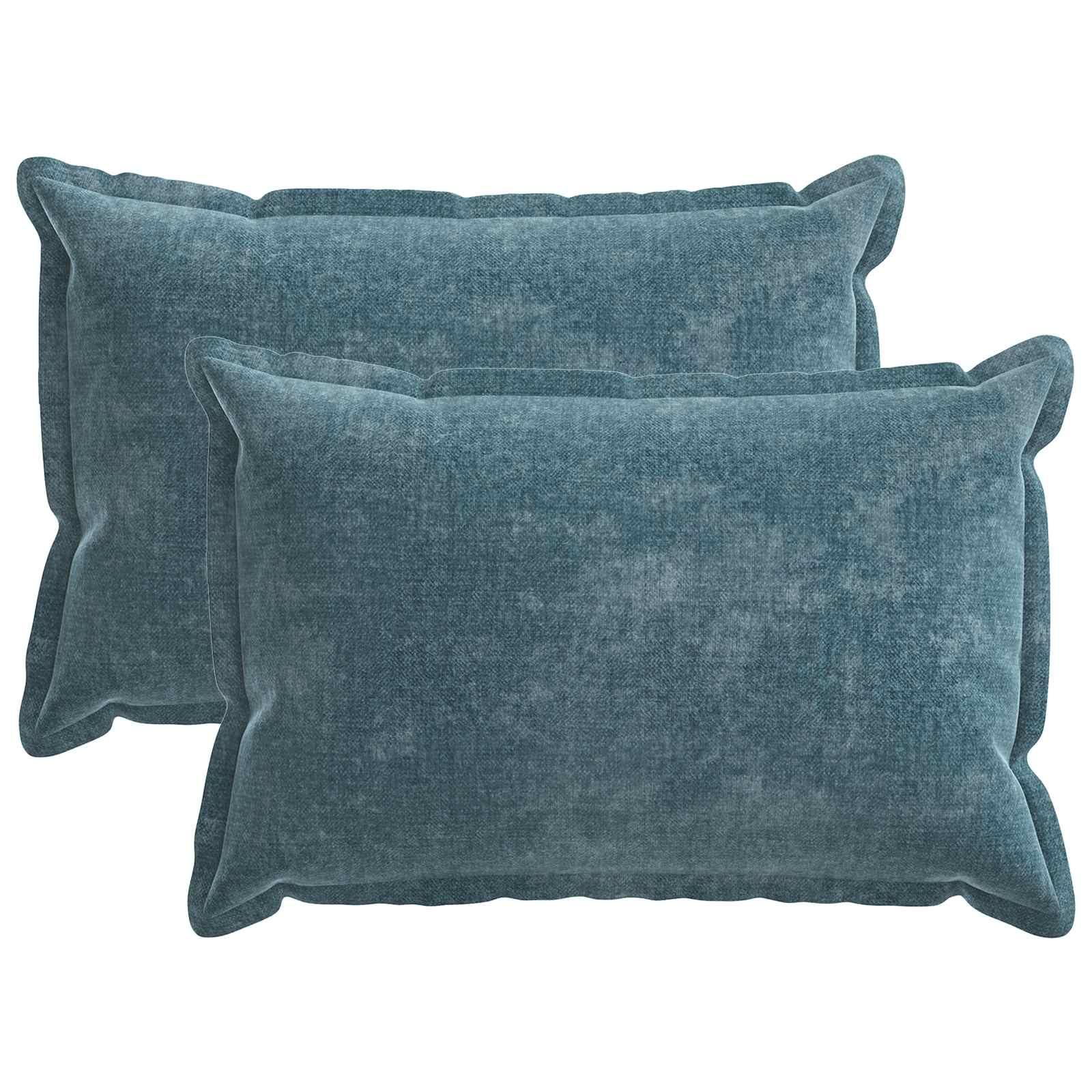 Pudebetræk HOUTEN 2 stk blå 50 x 75 cm i chenille