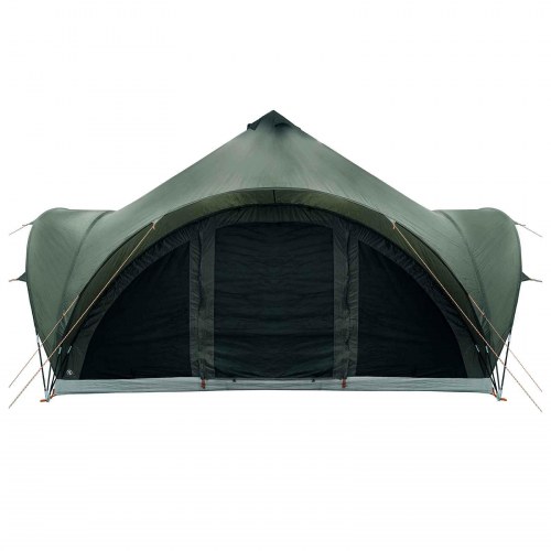 Tipi telt med tag army grøn 6-personers i polyester og stål