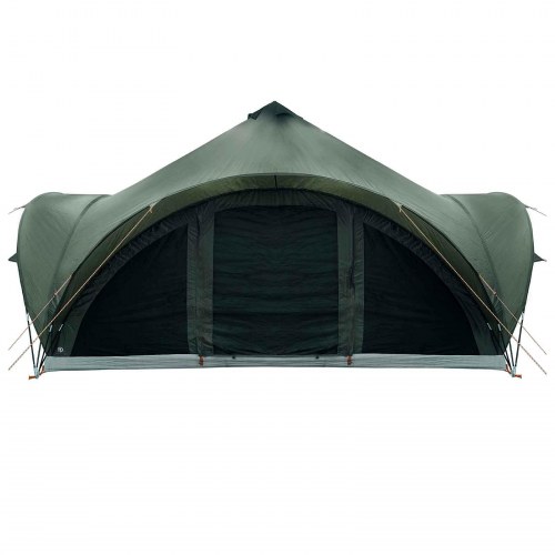 Tipi telt med tag army grøn 18-personers i polyester og stål