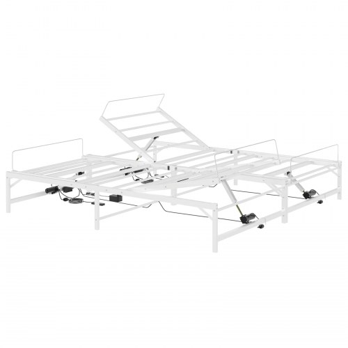 Elektrisk justerbar sengetramme 183 x 213 cm i hvid stål