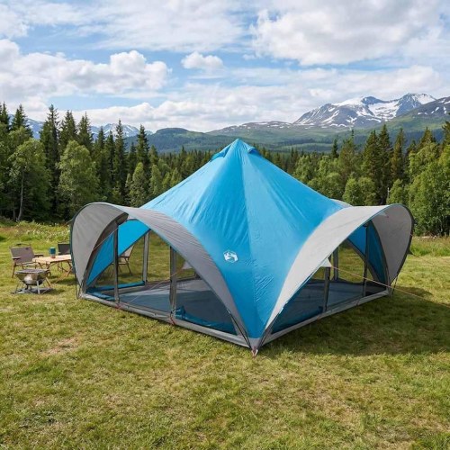 Tipi telt med tag til 18 personer 500 x 500 x 350 cm - blå